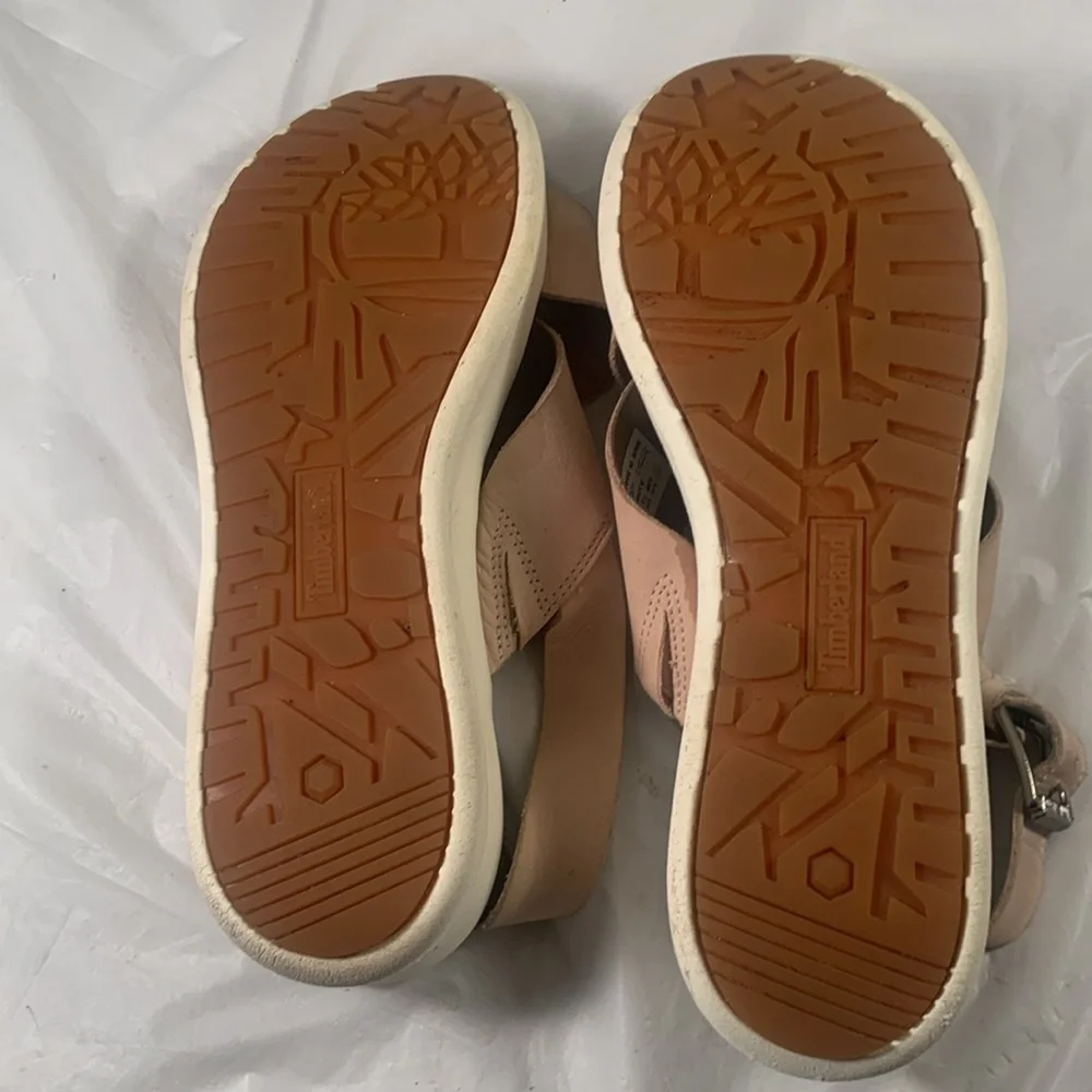Timberland Women’s Wind Slingback Hazelnut Beige Leather Platform Sandals